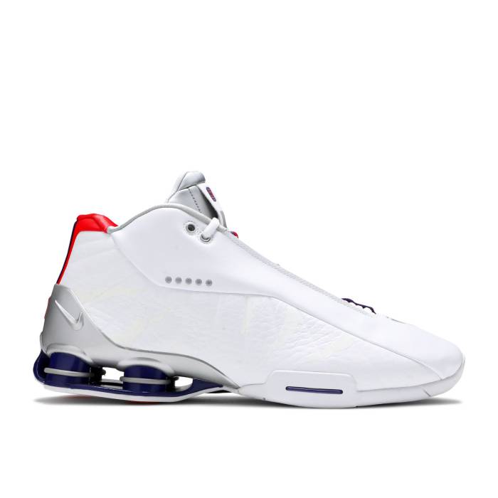ナイキ Nike 【 Shox Bb4 Qs \u0027Raptors\u0027 Men White/Metallic Silver/Court Purple 】 Shox ショックス メンズ 白いこと 白いこと Silver しろがね色・しろがね色 厚地の外套 Purple 紫・パープル
