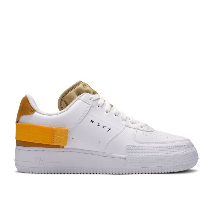 ナイキ Nike 【 Air Force 1 Type \u0027Gold Suede\u0027 Men White/Gold Suede/Club Gold/University Gold 】 メンズ 白いこと 白いこと ゴールド スエード・スウェード 野球クラブ 靴-メンズ靴-スニーカー