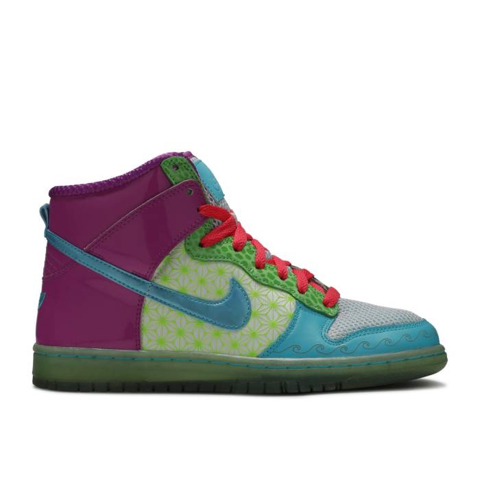 ナイキ Nike 【 Wmns Dunk High Skinny 'Doernbecher' Women Magenta/Turquoise Blue/Action Green 】 ダンク ハイ スキニー レディース マジェンタ 青色 ブルー アクション green 緑・グリーン|スニケス