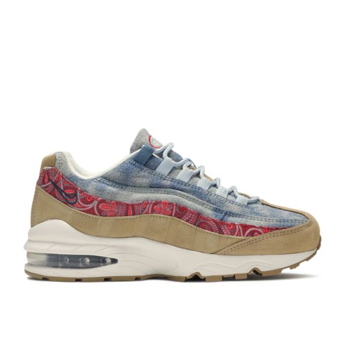 ナイキ Nike 【 Air Max 95 ガウス \u0027Wild West\u0027 Youth Parachite Beige/University Red 】 マックス 御坊っちゃん キッズ ベージュ Red 赤・赤いこと スニーカー-キッズ・ベビー・マタニティ