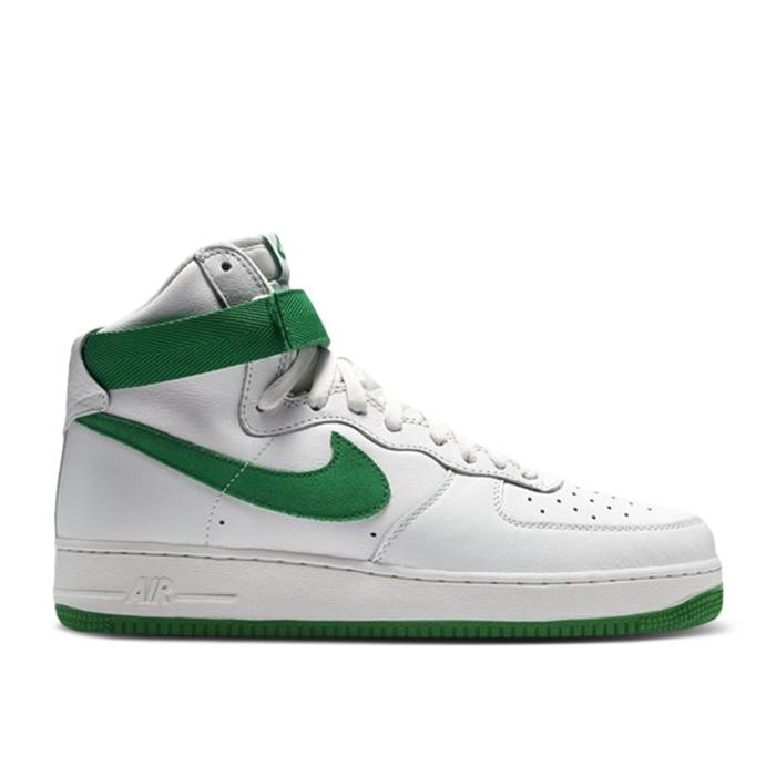 ナイキ Nike 【 Air Force 1 High Retro Qs \u0027Lucky Green\u0027 Men Summit White/Lucky Green 】 ご機嫌 レトロ メンズ 白いこと 白いこと green 緑・緑であること