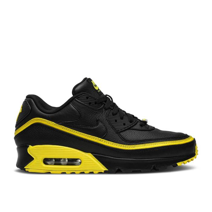 ナイキ Nike 【 Undefeated X Air Max 90 \u0027Black Optic Yellow\u0027 Men Black/Optic Yellow 】 アンディフィーテッド マックス メンズ 黒いこと 黒いこと yellow 黄味がかった・黄色