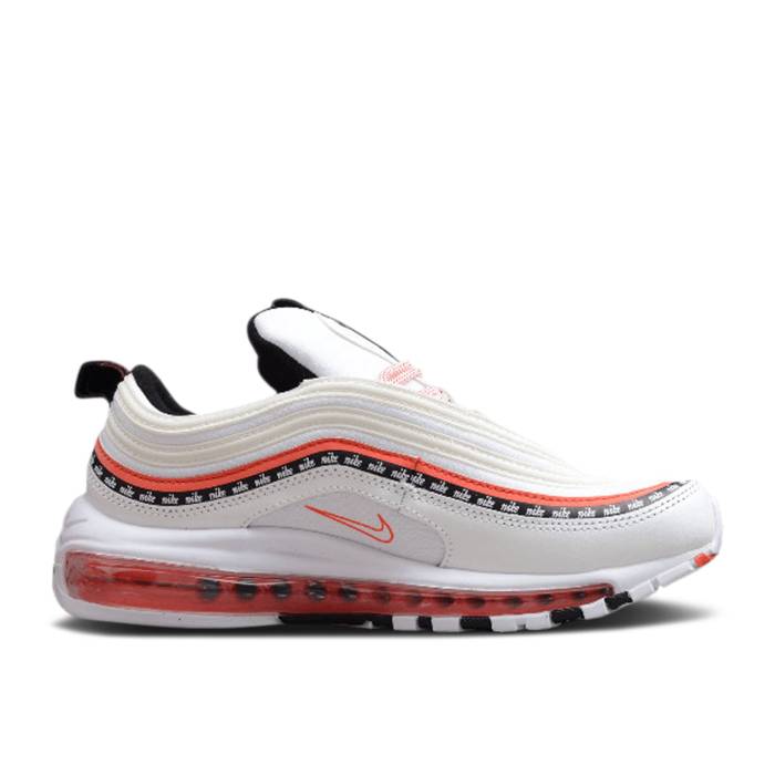 ナイキ Nike 【 Air Max 97 Gs 'Script Swoosh' Youth White/Habanero Red/Black 】 マックス ジュニア キッズ 白色 ホワイト Red 赤・レッド 黒色 ブラック