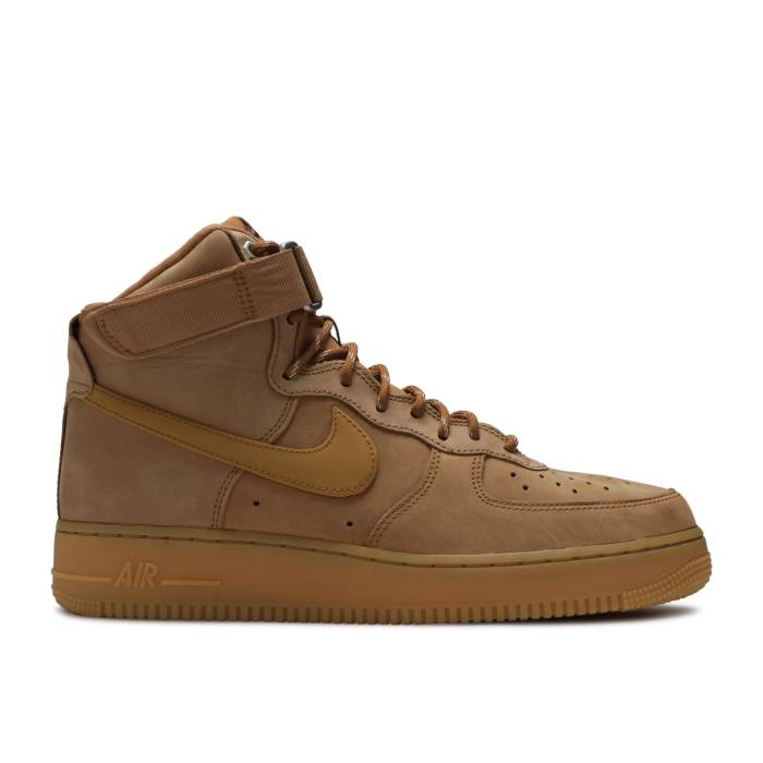 ナイキ Nike 【 Air Force 1 High \u0027Flax\u0027 2019 Men Flax/Wheat/Gum Light Brown/Black 】 御機嫌 メンズ ウィート 赤銅色 赤銅色 黒いこと 黒いこと