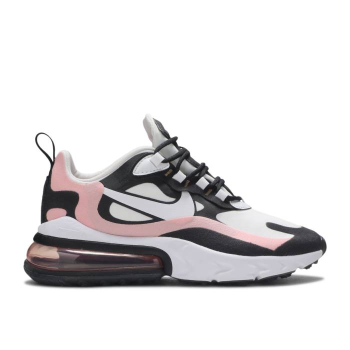 ナイキ Nike 【 Wmns Air Max 270 React 'Coral Black' Women Black/White/Bleached Coral/Metallic Gold 】 マックス リアクト レディース 黒色 ブラック 白色 ホワイト ゴールド｜スニケス