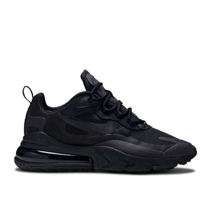 ナイキ Nike 【 Air Max 270 React \u0027Triple Black\u0027 Men Black/Oil Grey/Oil Grey/Black 】 マックス リアクト メンズ 黒いこと 黒いこと 薄墨色 薄墨色