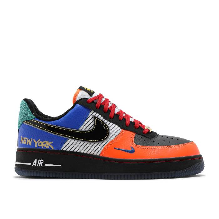 ナイキ Nike 【 Air Force 1 Low 07 What The Nyc Men White/Black/Total Orange/Racer Blue 】 メンズ 白色 ホワイト 黒色 ブラック orange 橙・オレンジ 青色 ブルー