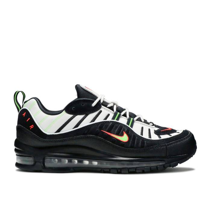 ナイキ Nike 【 Air Max 98 \u0027Highlighter Men Platinum Tint/Electric Green/Bright Crimson/Black 】 マックス メンズ Platinum プラチナム green 緑・緑であること クリムゾン 黒いこと 黒いこと