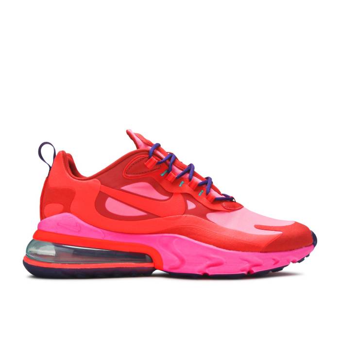 ナイキ Nike 【 Air Max 270 React \u0027Electronic Music\u0027 Men Mystic Red/Pink Blast/Habanero Red/Bright Crimson 】 マックス リアクト メンズ Red 赤・赤いこと pink サクラ色 ブラジャー同盟罷工 クリムゾン