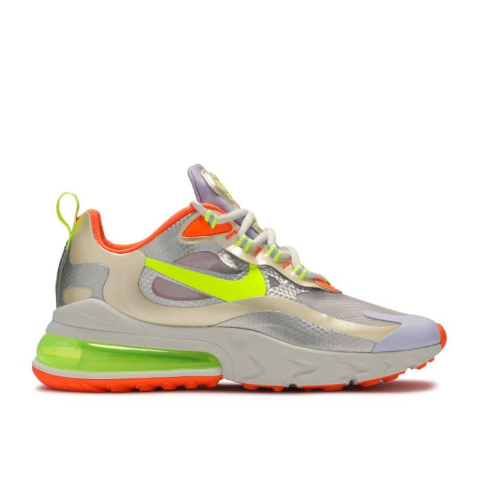 ナイキ Nike 【 Wmns Air Max 270 React Women White/Platinum-Volt-Desert Ore-Orange 】 マックス リアクト レディース 白色 ホワイト