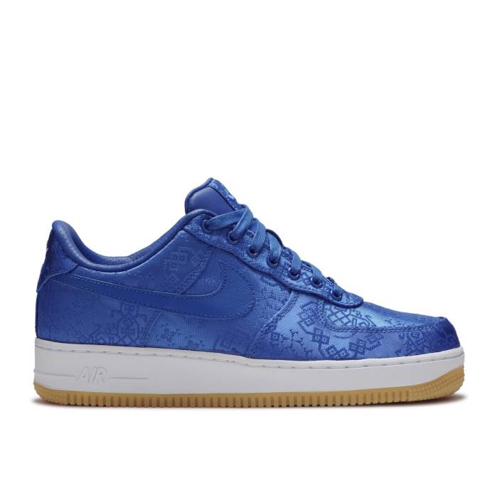 ナイキ Nike 【 Clot X Air Force 1 Prm 'Royal Silk' Men University Blue/White/Gum 】 クロット メンズ 青色 ブルー 白色 ホワイト
