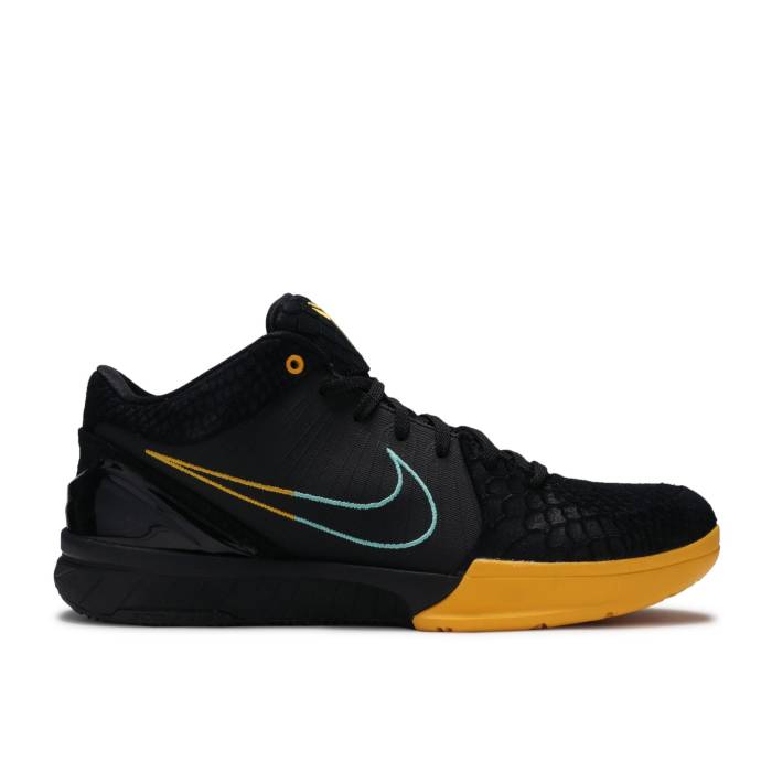 ナイキ Nike 【 Zoom Kobe 4 Protro \u0027Snakeskin\u0027 Men Black/Aurora Green-University Gold 】 望遠レンズ Kobe コービー 労働者階級トロ メンズ 黒いこと 黒いこと ゴールド