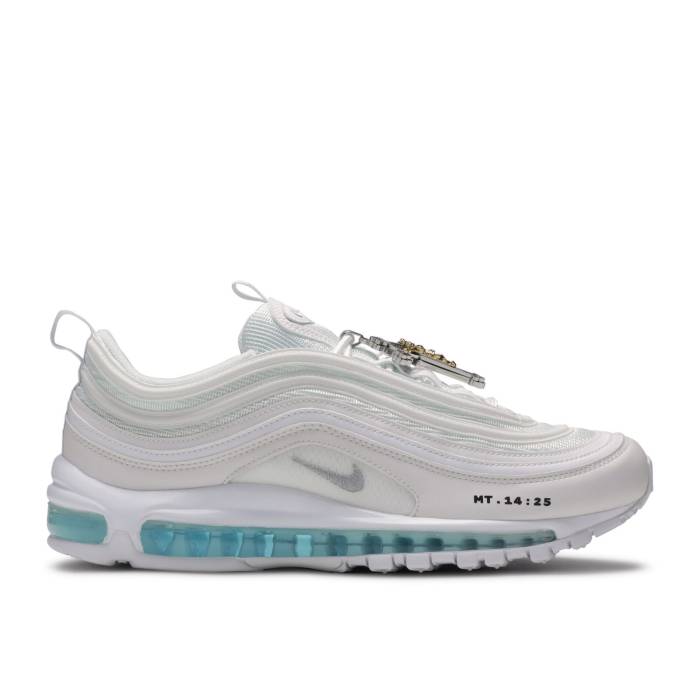 ナイキ Nike 【 Mschf X Inri X Air Max 97 'Jesus Shoes' Custom Men White/Blue 】 マックス メンズ 白色 ホワイト 青色 ブルー|スニケス