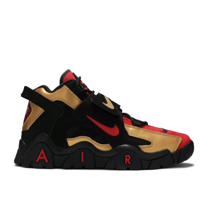 ナイキ Nike 【 Air Barrage Mid \u0027Metallic Gold\u0027 Men Metallic Gold/University Red/Black 】 ミッド メンズ ゴールド Red 赤・赤いこと 黒いこと 黒いこと