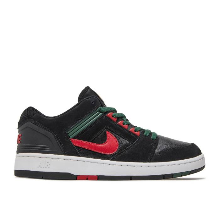 ナイキ Nike 【 Air Force 2 Low Sb Deep Forest Men Black/Deep Forest/Gym Red 】 エスビー メンズ 黒色 ブラック ディープ フォレスト Red 赤・レッド