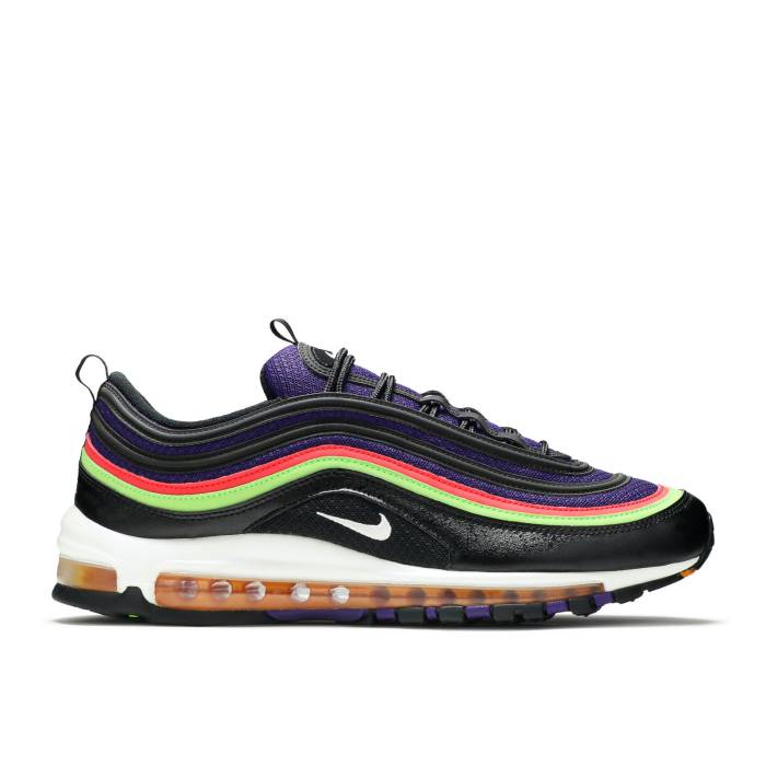 ナイキ Nike 【 Air Max 97 \u0027Joker\u0027 Men Black/White/Court Purple/Kumquat 】 マックス メンズ 黒いこと 黒いこと 白いこと 白いこと 厚地の外套 Purple 紫・パープル