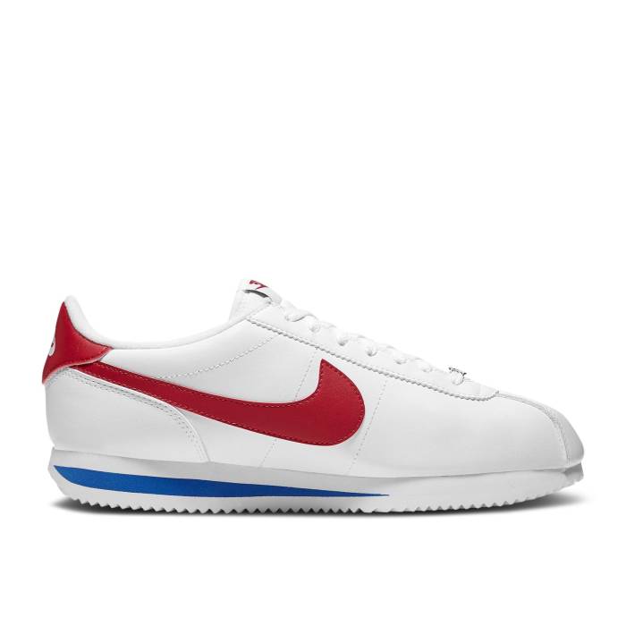 ナイキ Nike 【 Cortez Basic Leather 'Forrest Gump' 2019 Men White/Varsity Royal/Varsity Red 】 コルテッツ レザー メンズ 白色 ホワイト Red 赤・レッド