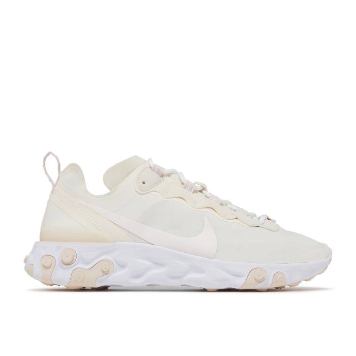 ナイキ Nike 【 Wmns React Element 55 \u0027Pale Ivory\u0027 Women Pale Ivory/Light Soft Pink/White 】 リアクト 化学元素 レディース 象牙色 pink さくら色 白いこと 白いこと
