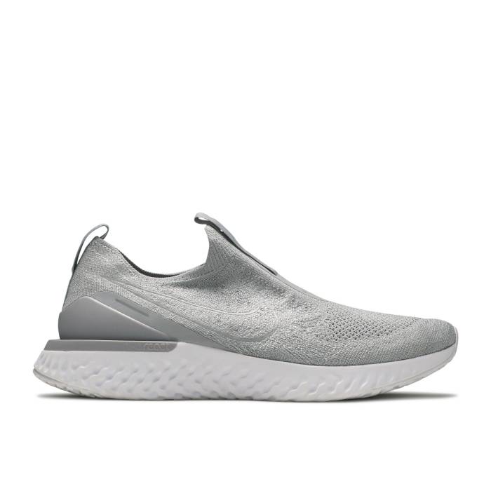 ナイキ Nike 【 Epic Phantom React Flyknit \u0027Wolf Grey\u0027 Men Wolf Grey/White/Wolf Grey 】 Epic 叙事詩 リアクト 飛球編み物 メンズ 薄墨色 薄墨色 白いこと 白いこと