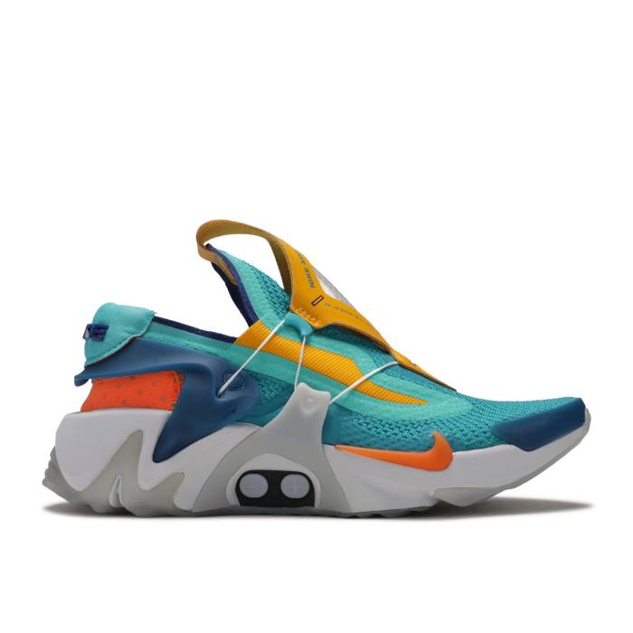 ナイキ Nike 【 Adapt Huarache 'Hyper Jade' Men Hyper Jade/Total Orange 】 アダプト Huarache ハラチ メンズ 翡翠・ジェード orange 橙・オレンジ｜スニケス