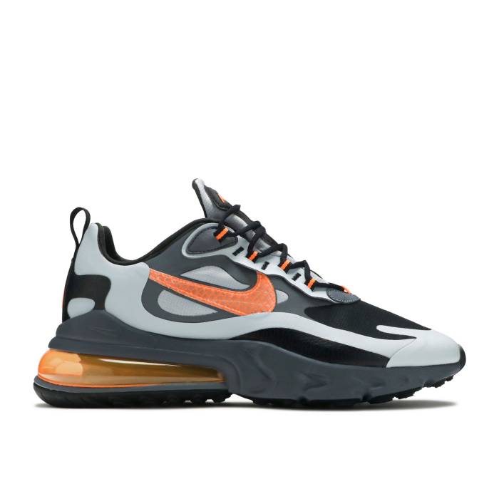 ナイキ Nike 【 Air Max 270 React Winter \u0027Total Orange\u0027 Men Wolf Grey/Black/Dark Grey/Total Orange 】 マックス リアクト 三冬 メンズ 薄墨色 薄墨色 黒いこと 黒いこと orange 橙・オレンジ色