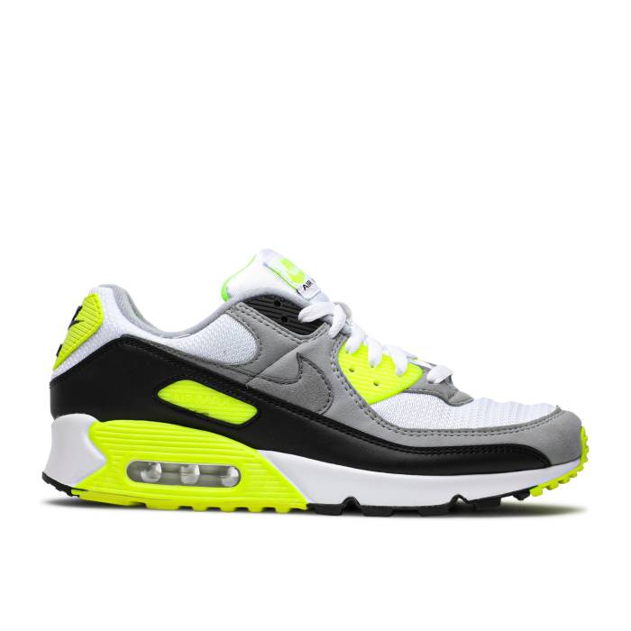 ナイキ Nike 【 Air Max 90 \u0027Volt\u0027 2020 Men White/Particle Grey/Light Smoke Grey/Black/Volt 】 マックス メンズ 白いこと 白いこと 薄墨色 薄墨色 黒いこと 黒いこと
