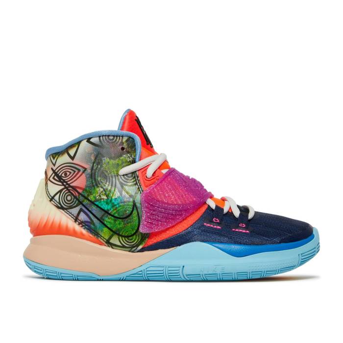 ナイキ Nike 【 Kyrie 6 Preheat Gs 'Heal The World' Youth Midnight Navy/Bright Crimson/University Blue/Black 】 Kyrie カイリー ジュニア キッズ 紺色 ネイビー クリムゾン 青色 ブルー 黒色 ブラック|スニケス