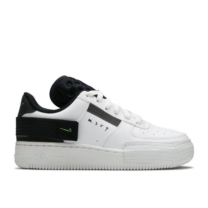 ナイキ Nike 【 Air Force 1 Type Gs 'White Black Volt' Youth White/Volt/Black/White 】 黒色 ブラック ジュニア キッズ 白色 ホワイト 黒色 ブラック|スニケス