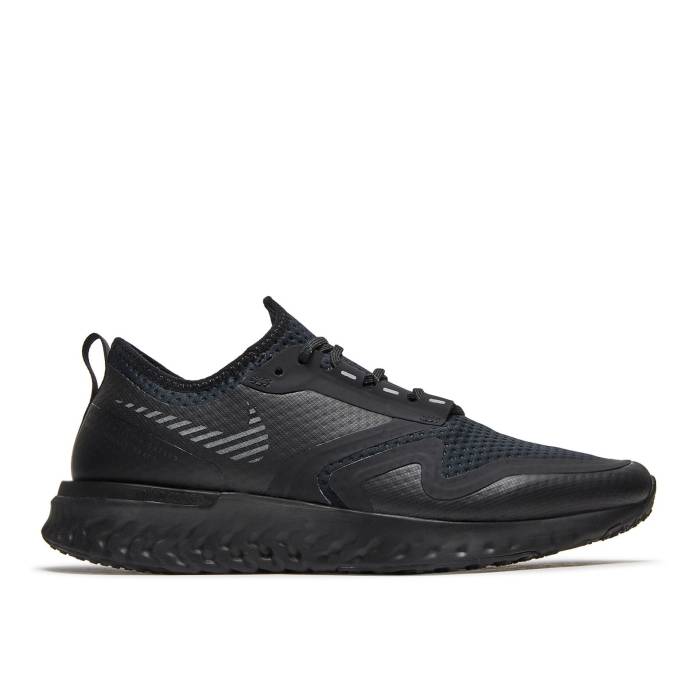 ナイキ Nike 【 Odyssey React Shield 2 \u0027Black\u0027 Men Black/Metallic Silver/Black 】 リアクト メンズ 黒いこと 黒いこと Silver しろがね色・しろがね色