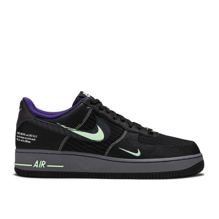 ナイキ Nike 【 Air Force 1 \u002707 Lv8 Low \u0027Future Swoosh\u0027 Men Black/Cool Grey/Vapor Green/Racer Blue 】 メンズ 黒いこと 黒いこと 冷やりとした 薄墨色 薄墨色 green 緑・緑であること 青碧 青碧