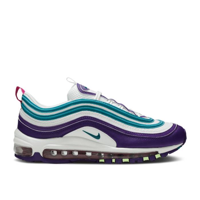 ナイキ Nike 【 Wmns Air Max 97 \u0027Hornets\u0027 Women Summit White/Voltage Purple/Active Fuchsia/Bright Spruce 】 マックス レディース 白いこと 白いこと Purple 紫・パープル