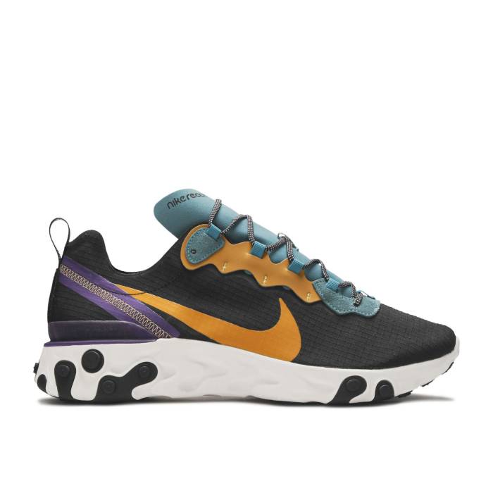 ナイキ Nike 【 React Element 55 Prm \u0027Acg\u0027 Men Black/Pollen Rise/Mineral Teal 】 リアクト 化学元素 メンズ 黒いこと 黒いこと ライズ