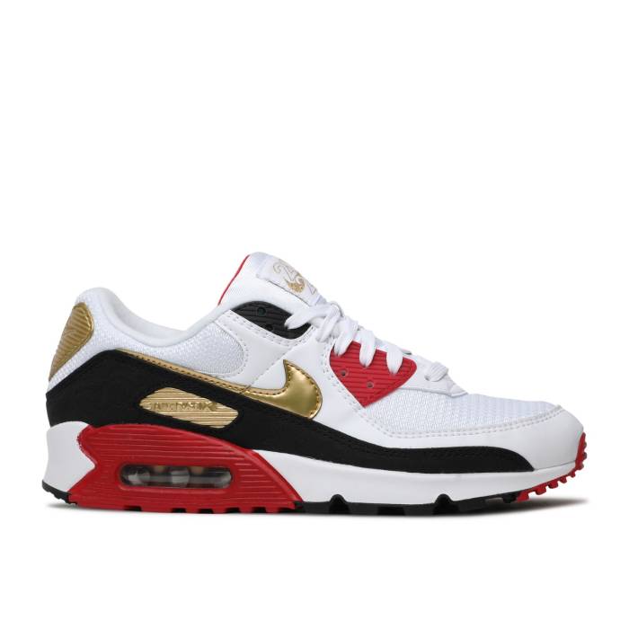 ナイキ Nike 【 Air Max 90 \u0027Chinese New Year\u0027 Men White/Noble Red/Black/Metallic Gold 】 マックス メンズ 白いこと 白いこと Red 赤・赤いこと 黒いこと 黒いこと ゴールド 靴-メンズ靴