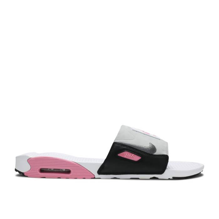 ナイキ Nike 【 Air Max 90 Slide \u0027Rose\u0027 Men White/Rose/Pure Platinum/Cool Grey 】 マックス Slide サンダル メンズ 白いこと 白いこと Rose さくら色 純一無雑 Platinum プラチナム 冷やりとした 薄墨色 薄墨色
