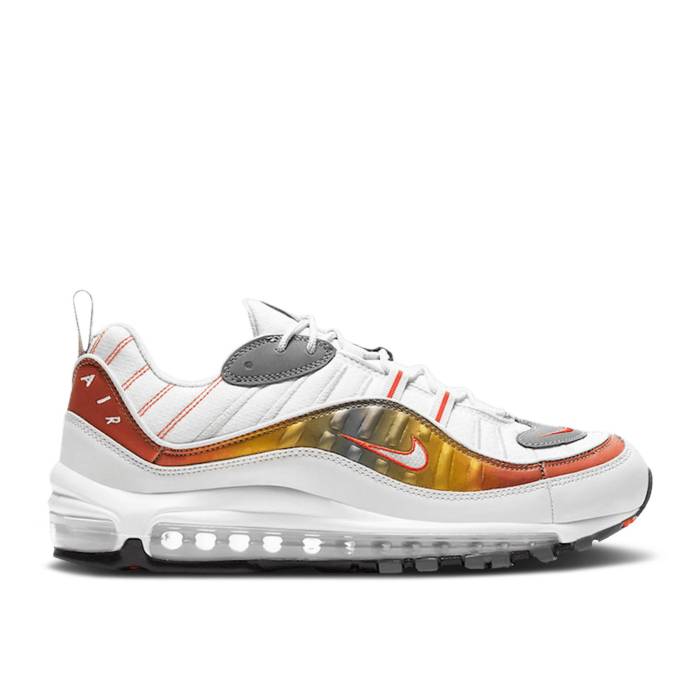 ナイキ Nike 【 Air Max 98 \u0027Rust\u0027 Men Vast Grey/Team Orange/Smoke Grey/Summit White 】 マックス メンズ 薄墨色 薄墨色 Team 野球クラブ orange 橙・オレンジ色 白いこと 白いこと