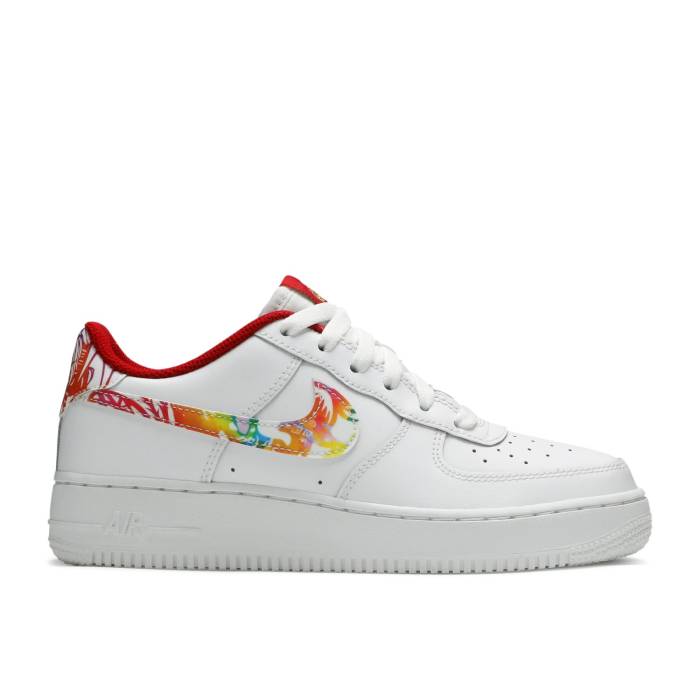ナイキ Nike 【 Air Force 1 ガウス \u0027Chinese New Year\u0027 Youth White/White/Metallic Gold/Multi-Color 】 御坊っちゃん キッズ 白いこと 白いこと ゴールド
