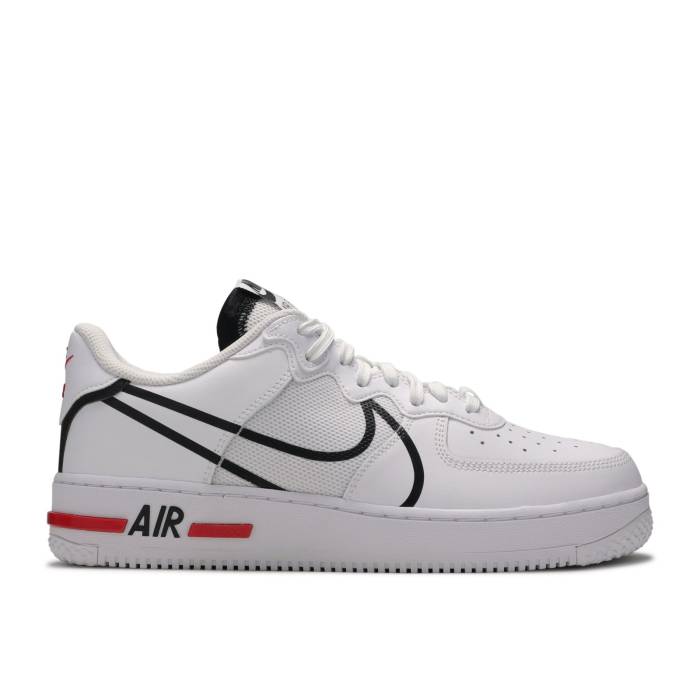 ナイキ Nike 【 Air Force 1 React \u0027D/Ms/X\u0027 Men White/Black/University Red 】 リアクト メンズ 白いこと 白いこと 黒いこと 黒いこと Red 赤・赤いこと