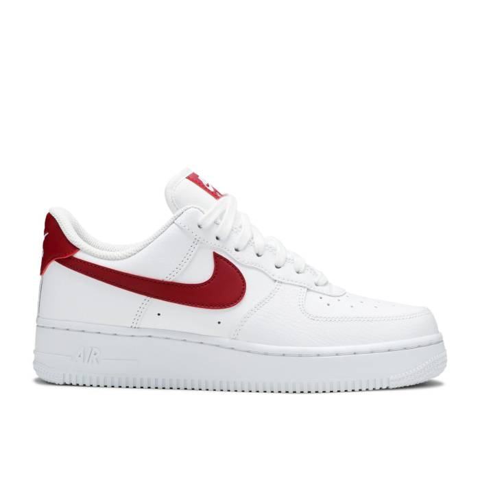 ナイキ Nike 【 Wmns Air Force 1 \u002707 \u0027White Noble Red\u0027 Women White/Noble Red/White/White 】 レディース 白いこと 白いこと Red 赤・赤いこと