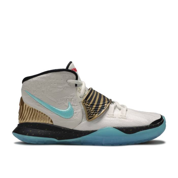 ナイキ Nike 【 Concepts X Kyrie 6 Ps \u0027Golden Mummy\u0027 Youth Sand/Teal/Metallic Gold 】 Kyrie カイリー 御坊っちゃん キッズ 砂色・真砂 ゴールド