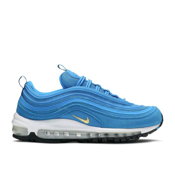ナイキ Nike 【 Air Max 97 Qs \u0027Olympic Rings - Blue\u0027 Men Photo Blue/White/Black/Metallic Gold 】 マックス 輪っか メンズ 青み 青色 白いこと 白いこと 黒いこと 黒いこと ゴールド