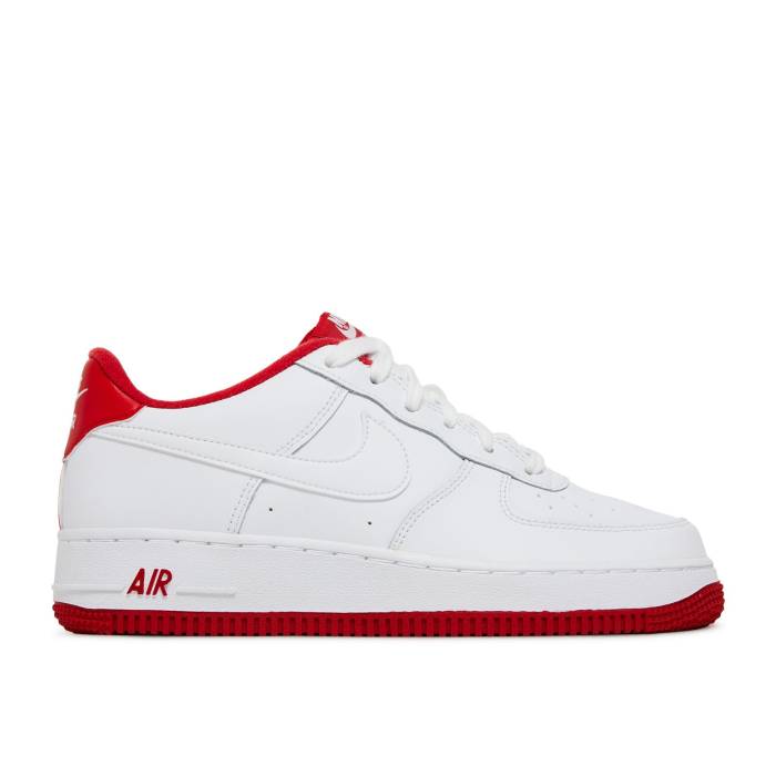 ナイキ Nike 【 Air Force 1 Gs 'White University Red' Youth White/University Red 】 ジュニア キッズ 白色 ホワイト Red 赤・レッド