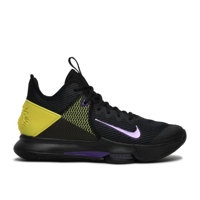ナイキ Nike 【 Lebron Witness 4 Ep Lakers Men Black/Voltage Purple/Opti Yellow/White 】 Lebron レブロン メンズ 黒色 ブラック Purple 紫・パープル yellow 黄色・イエロー 白色 ホワイト