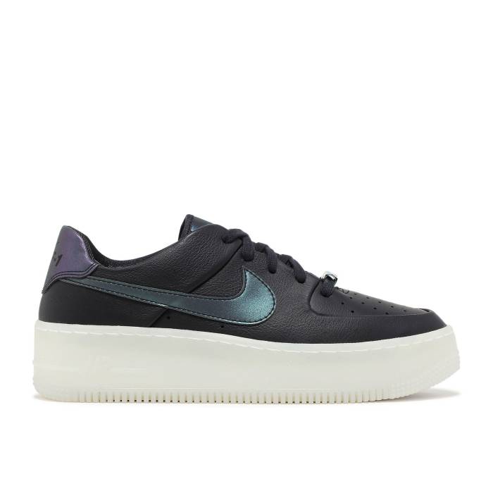 ナイキ Nike 【 Wmns Air Force 1 Sage Low Lx \u0027Oil Grey\u0027 Women Oil Grey/Black/White 】 レディース 薄墨色 薄墨色 黒いこと 黒いこと 白いこと 白いこと