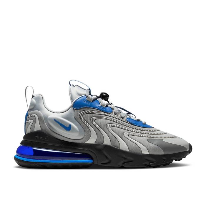 ナイキ Nike 【 Air Max 270 React Eng \u0027Battle Blue\u0027 Men Light Smoke Grey/Smoke Grey/Black/Battle Blue 】 マックス リアクト メンズ 薄墨色 薄墨色 黒いこと 黒いこと 青碧 青碧