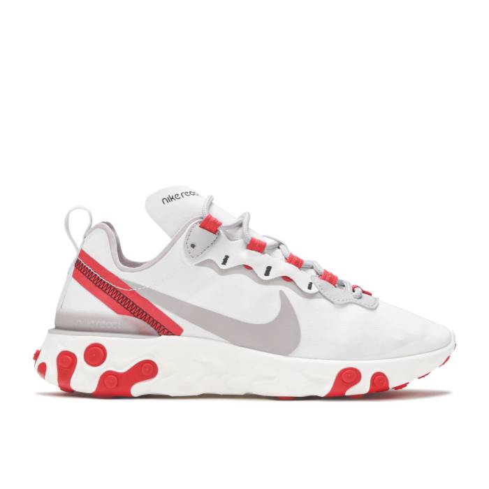 ナイキ Nike 【 Wmns React Element 55 \u0027Sail Phantom Red\u0027 Women Sail/Phantom/University Red 】 リアクト 化学元素 レディース Red 赤・赤いこと