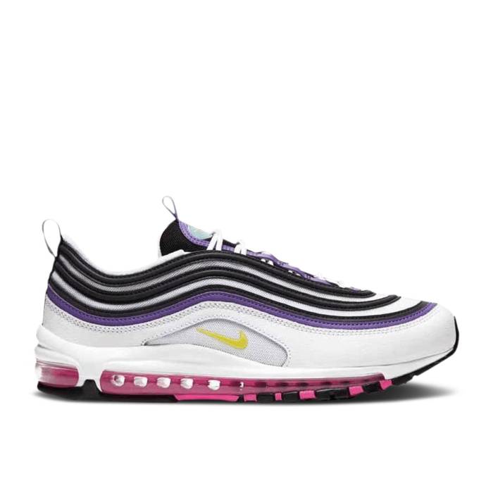 ナイキ Nike 【 Air Max 97 \u0027White Dynamic Yellow Violet\u0027 Men White/Dynamic Yellow/Bright Violet/Aurora Green/Black/Pink Blast 】 マックス 活動的 yellow 黄味がかった・黄色 メンズ 白いこと 白いこと 活動的 yellow 黄