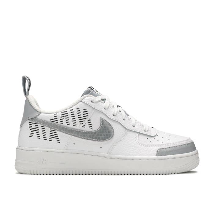 ナイキ Nike 【 Air Force 1 Lv8 2 ガウス \u0027White Wolf Grey\u0027 Youth White/Wolf Grey 】 お坊っちゃん キッズ 白いこと 白いこと 薄墨色 薄墨色