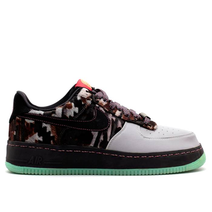 ナイキ Nike 【 Air Force 1 Comfort Premium Qs 'Year Of The Horse' Men Wolf Grey/Black/Athracite/Green Mist 】 Premium プレミアム メンズ 灰色 グレー 黒色 ブラック green 緑・グリーン|スニケス