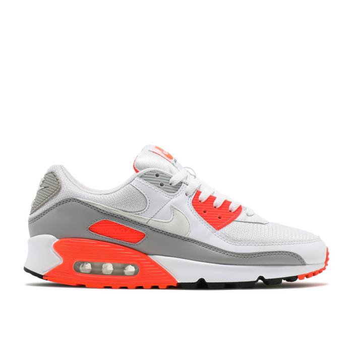 ナイキ Nike 【 Air Max 90 \u0027Hyper Orange\u0027 Men White/White/Hyper Orange/Light Smoke Grey 】 マックス メンズ 白いこと 白いこと orange 橙・オレンジ色 薄墨色 薄墨色