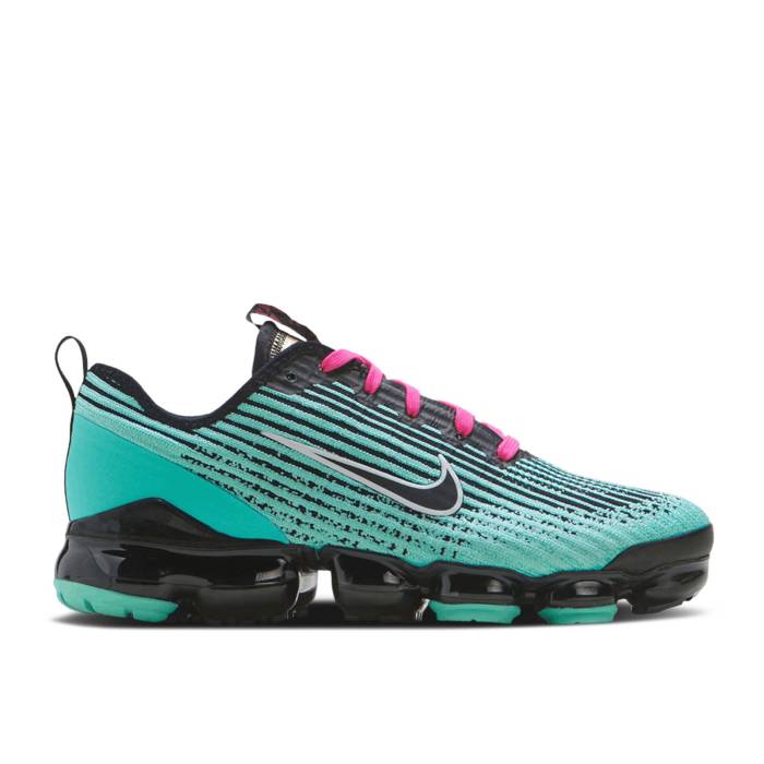ナイキ Nike 【 Air Vapormax Flyknit 3 ガウス \u0027Hyper Turquoise\u0027 Youth Hyper Turquoise/Black/Pink Blast 】 飛球編み物 御坊っちゃん キッズ 黒いこと 黒いこと pink サクラ色 ブラジャー同盟罷工 スニーカー-キッズ・ベビー・マタニティ-靴